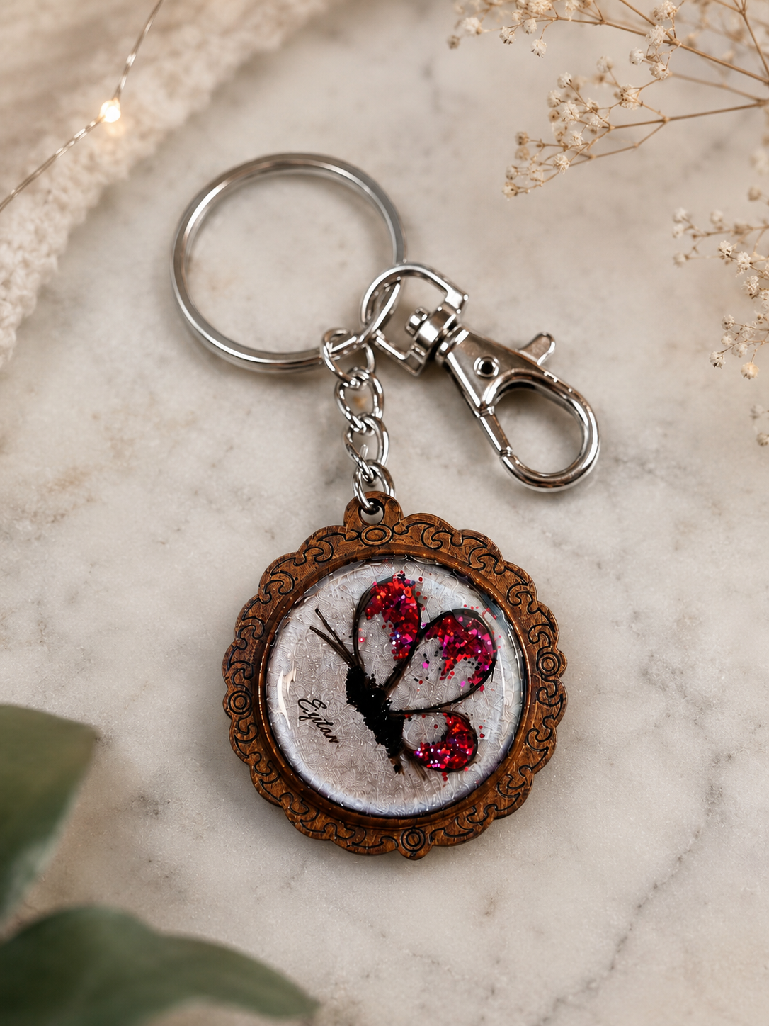 Personalized Hair Keepsake Pendant - Butterfly