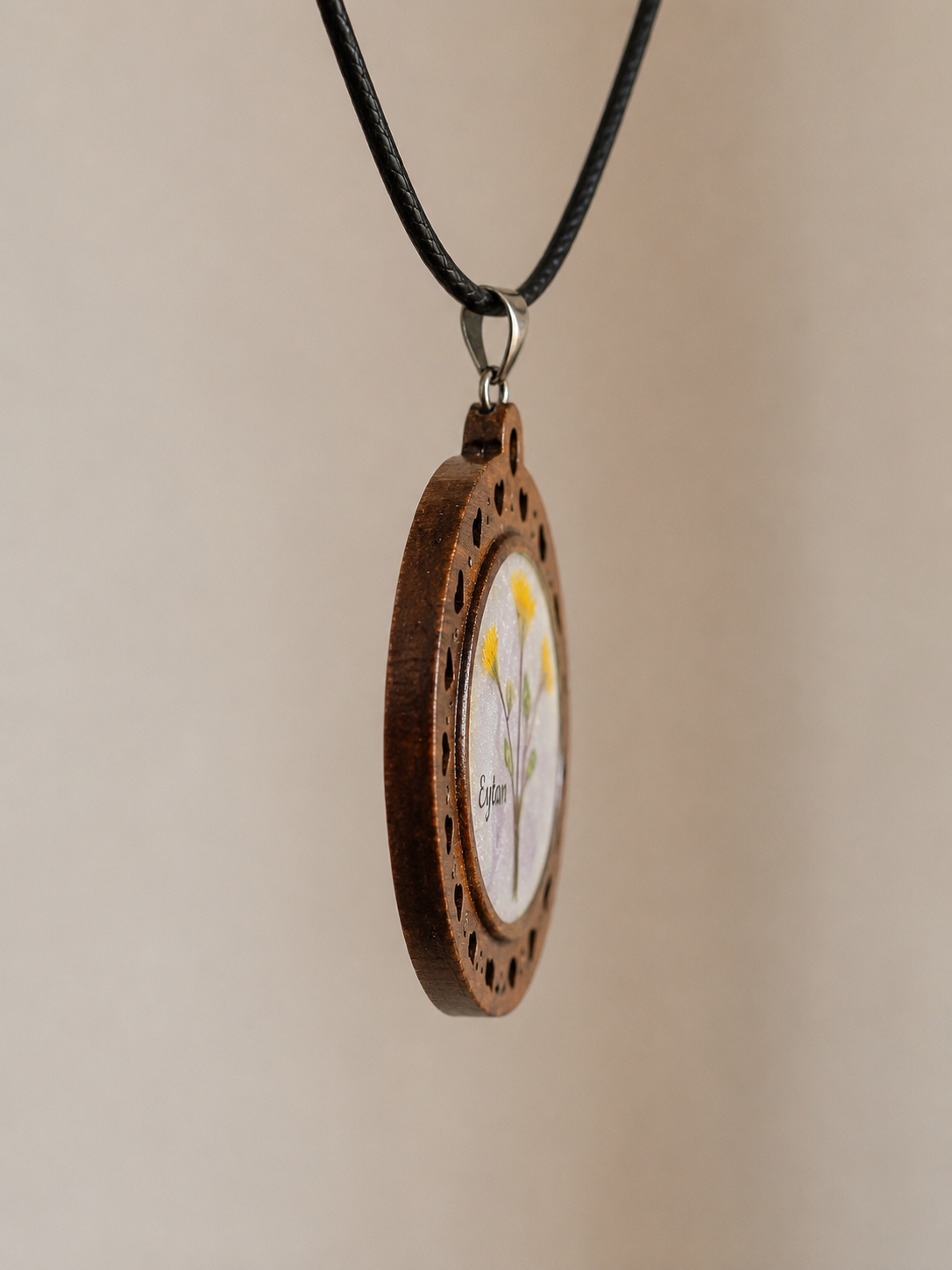 Personalized Hair Keepsake Pendant - Floral