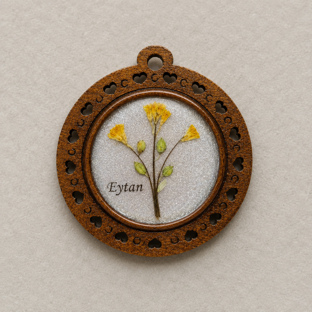Personalized Hair Keepsake Pendant - Floral