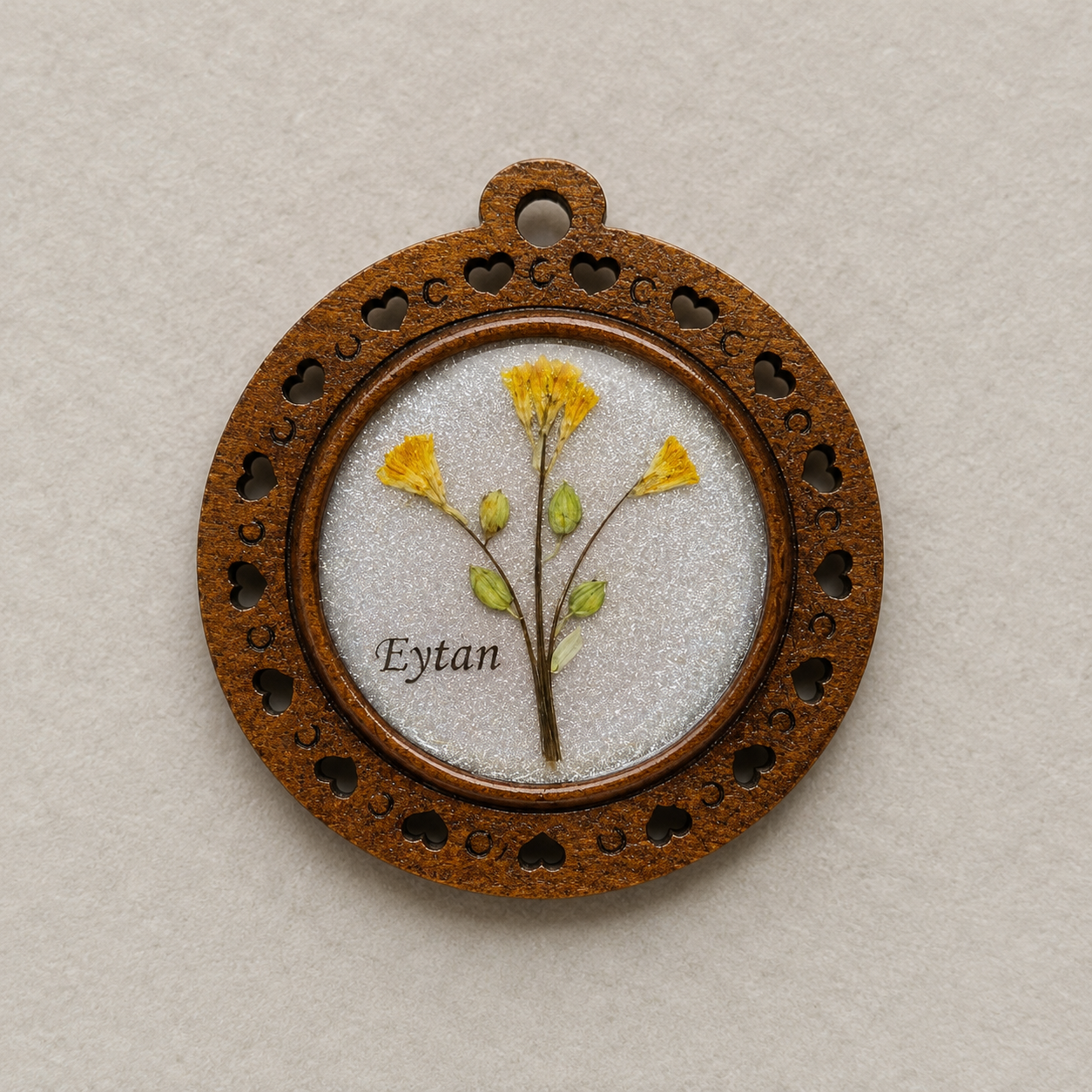 Personalized Hair Keepsake Pendant - Floral