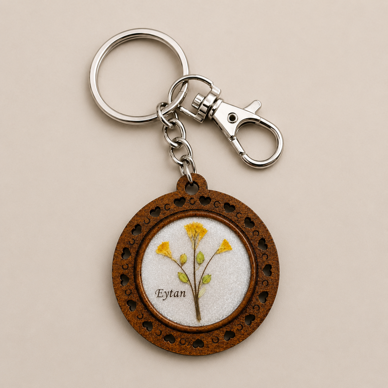 Personalized Hair Keepsake Pendant - Floral