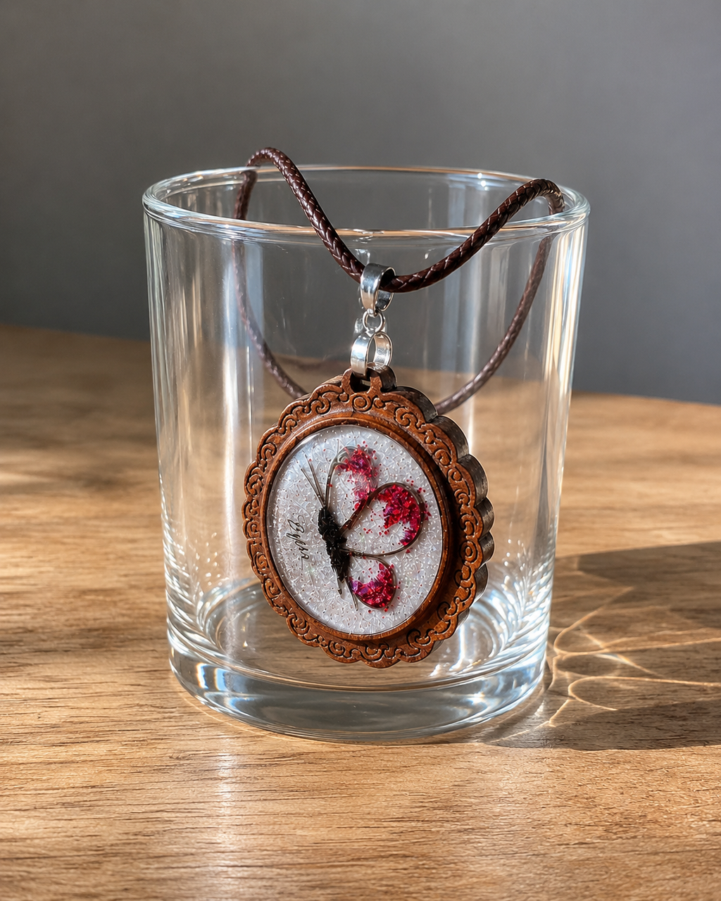 Personalized Hair Keepsake Pendant - Butterfly