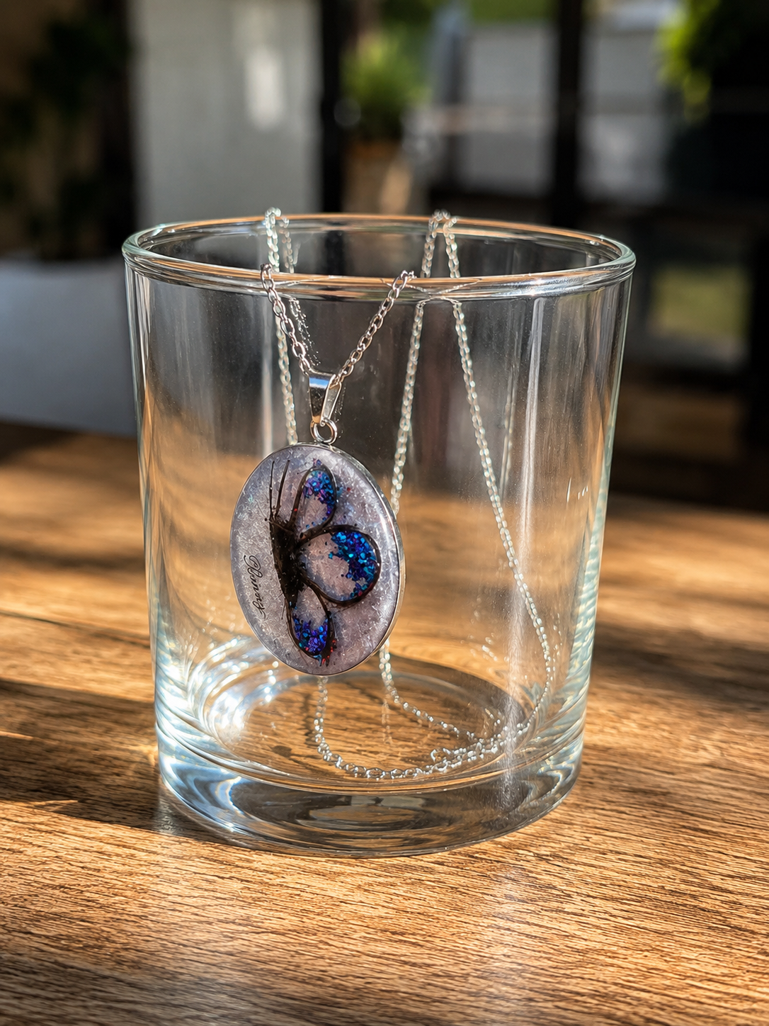 Personalized Hair Keepsake Pendant - Butterfly