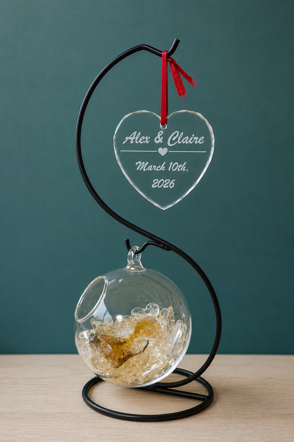 Personalized Chuppah Glass Keepsake