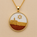 Soil From Israel Pendant and Matching Earings