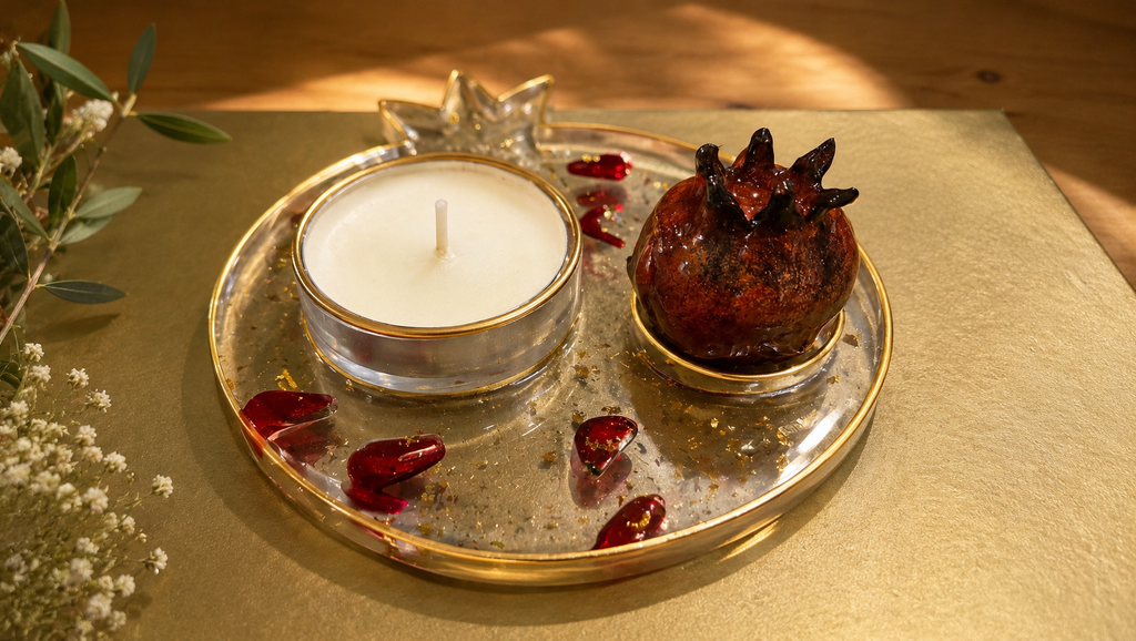 Pomegranate Candle Holder