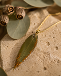 Eucalyptus Leaf Pendant & Earrings Set
