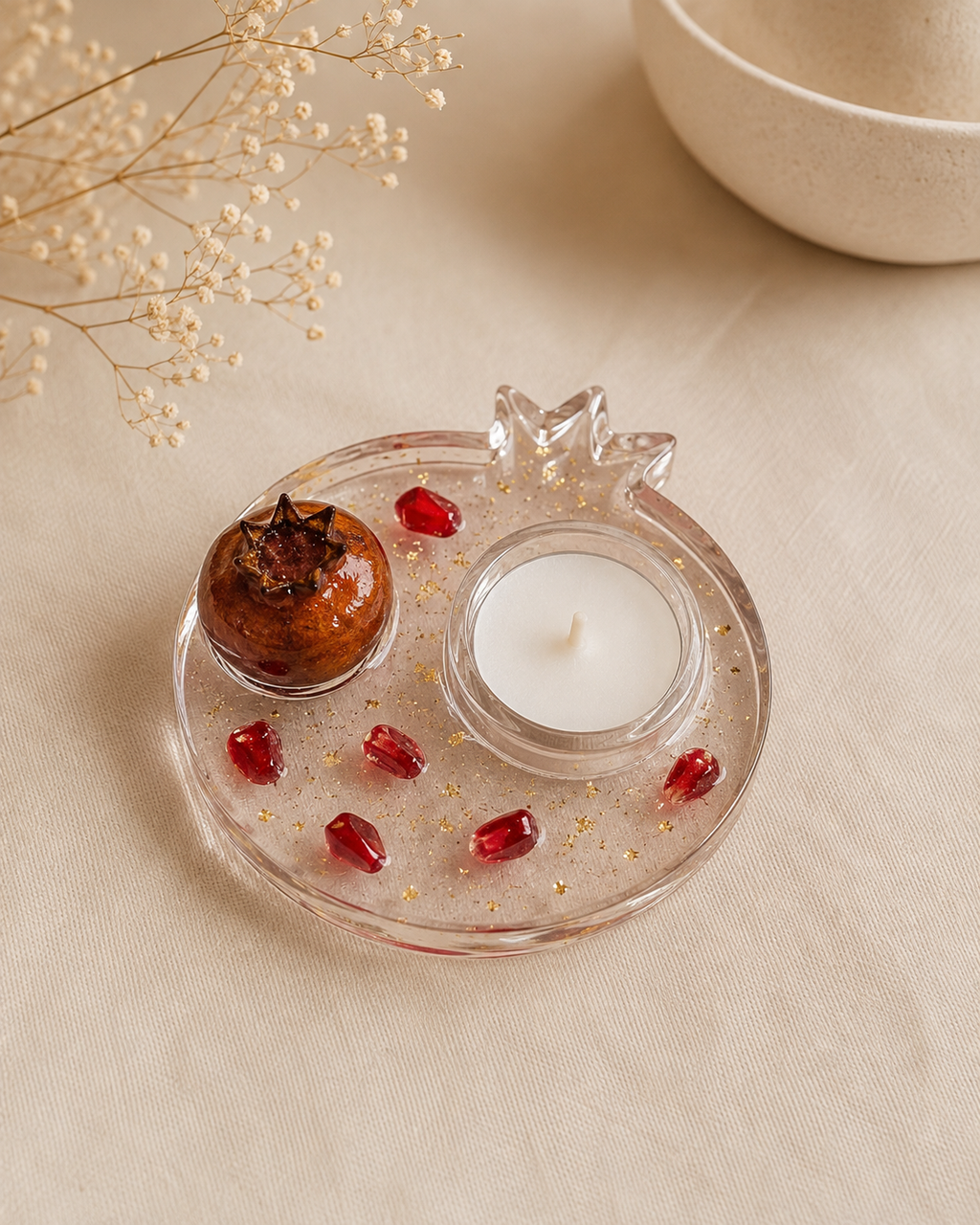 Pomegranate Candle Holder