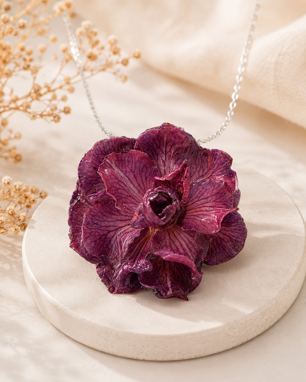 Rose Pendant & Matching Earrings