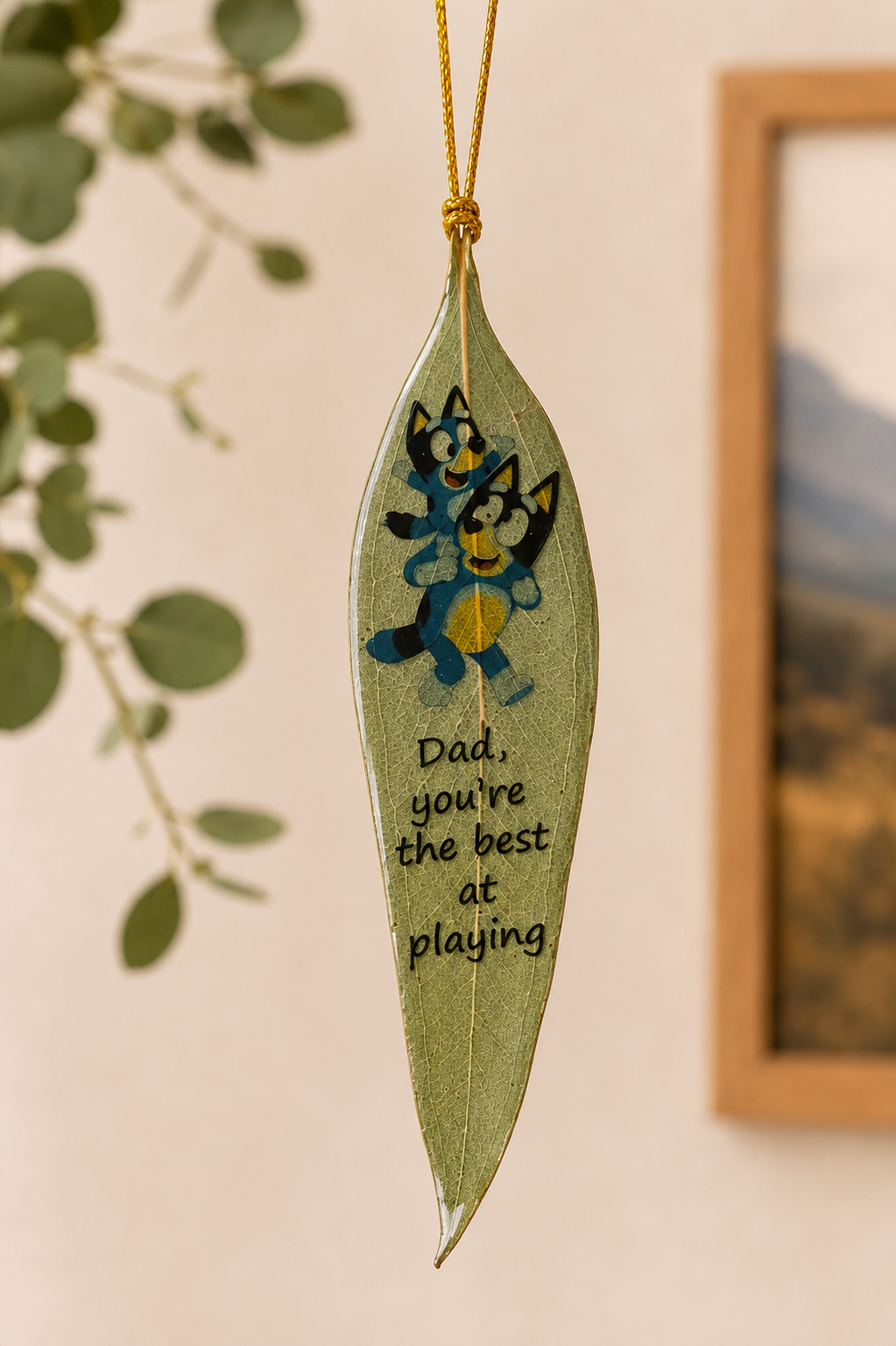 Father’s Day Gift - Personalised Gum Leaf
