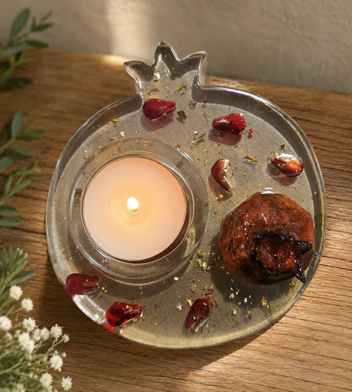 Pomegranate Candle Holder