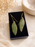 Eucalyptus Leaf Pendant & Earrings Set