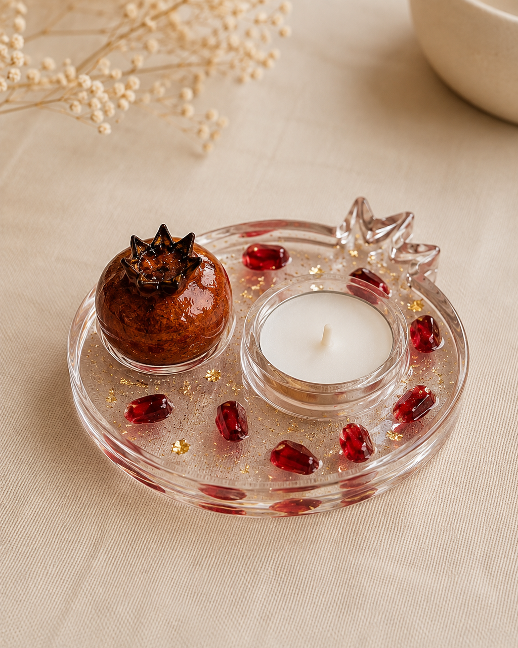 Pomegranate Candle Holder